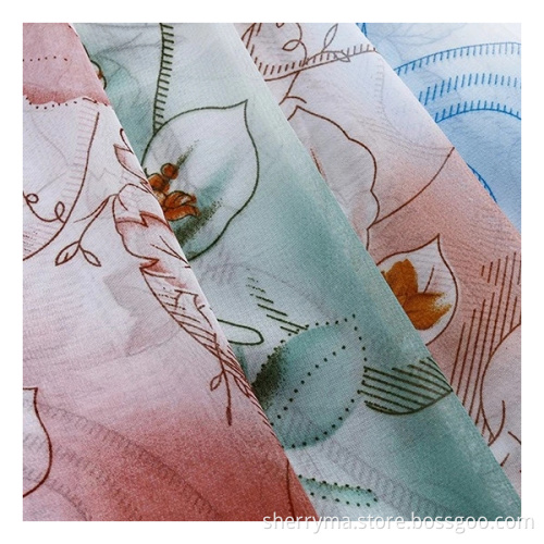 Famous brand soft korean chiffon printed fabric